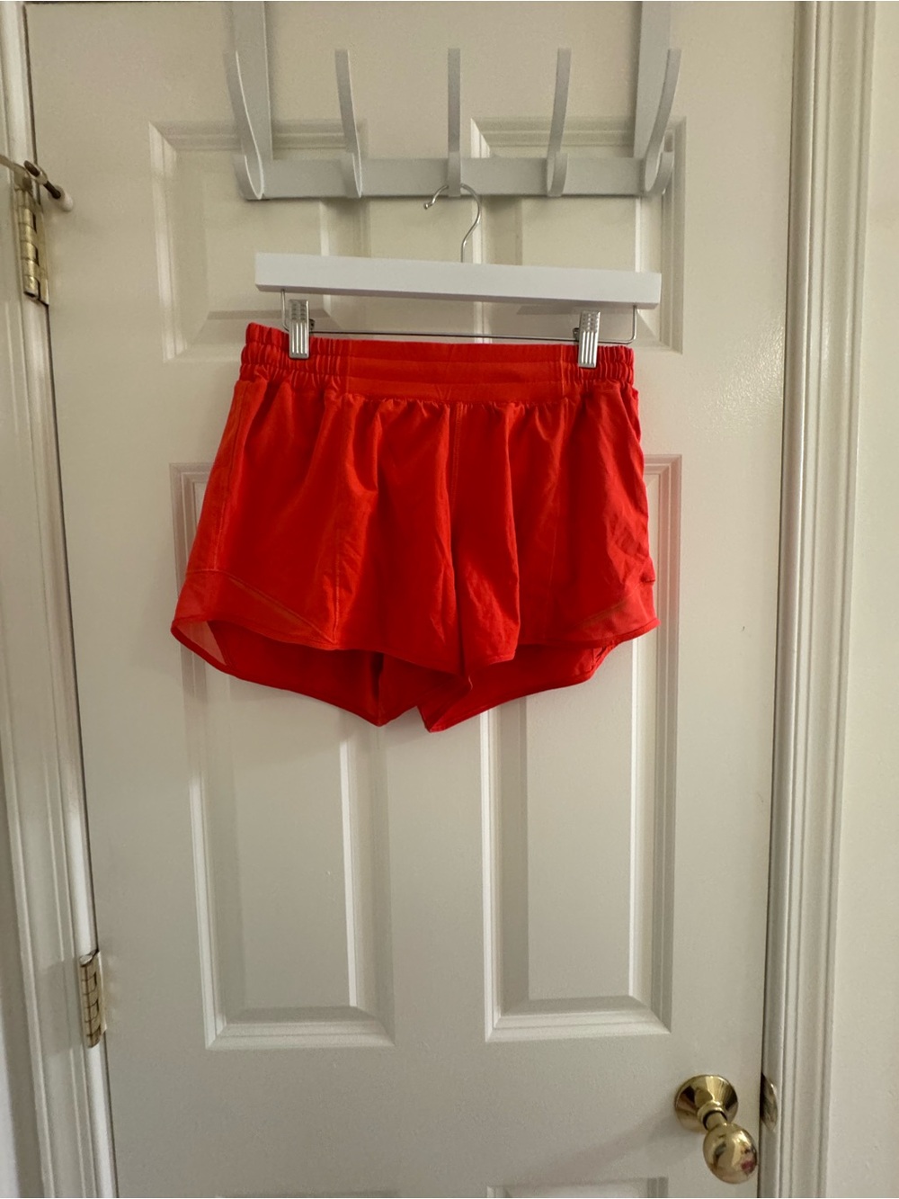 Lululemon Red Hotty Hot Shorts 4”